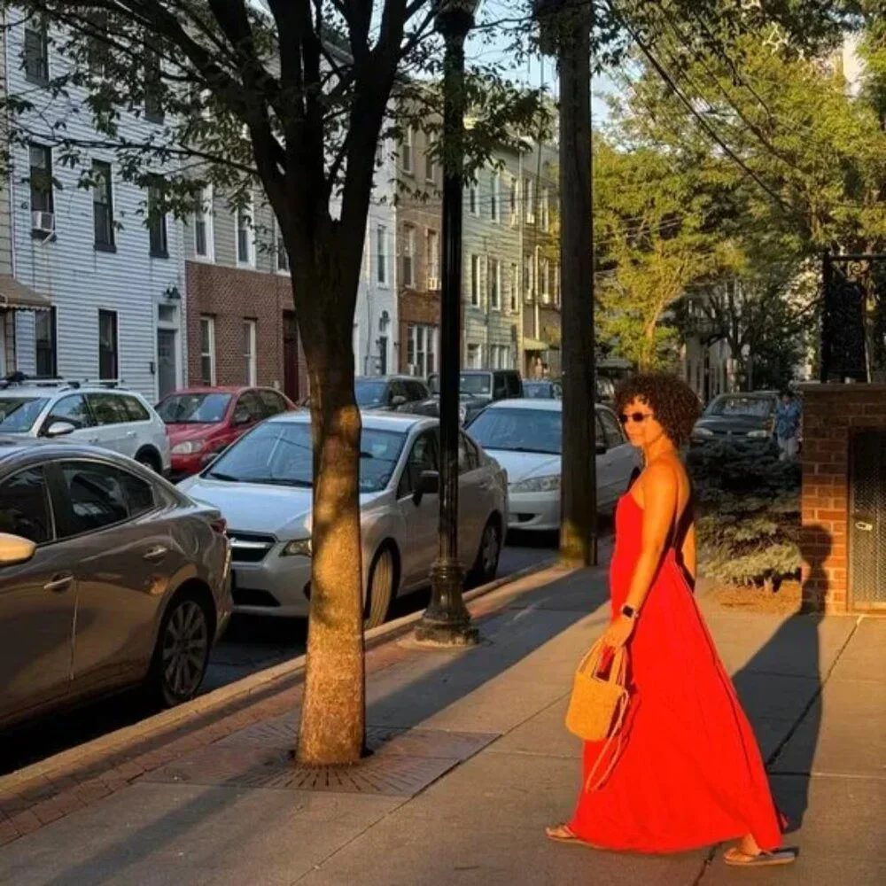 Commense Solid Backless Long Dress Red - Size L (NWT) - Picture 3 of 5